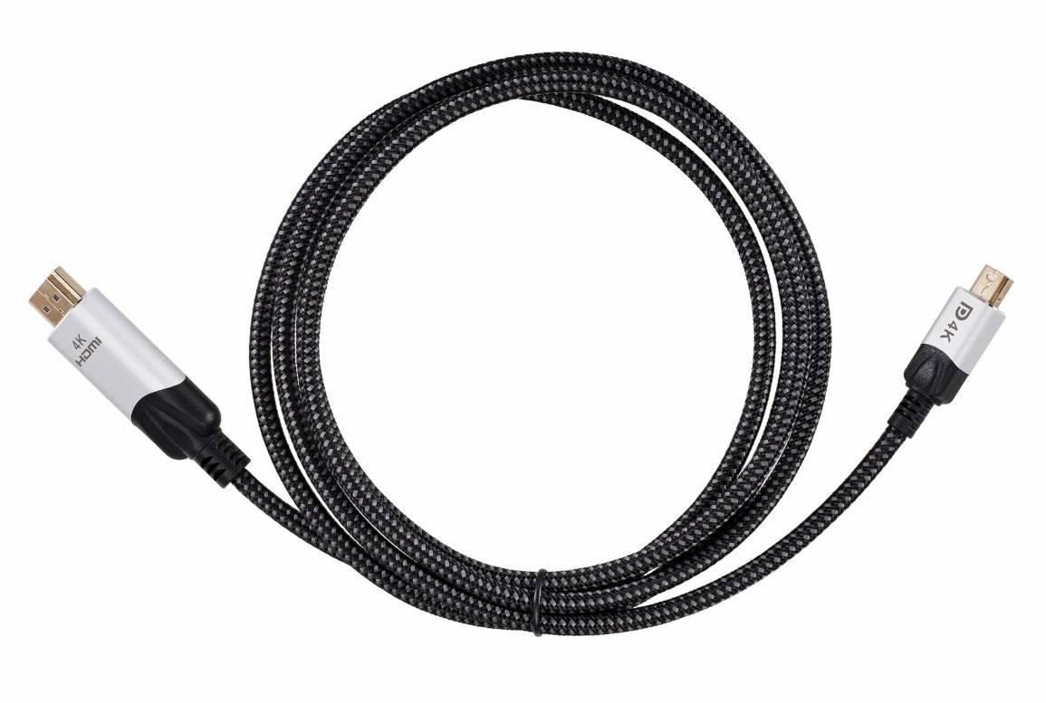 Кабель-переходник miniDisplayPort M-> HDMI M 4K@60Hz 1.8m VCOM (CG615M-1.8M)