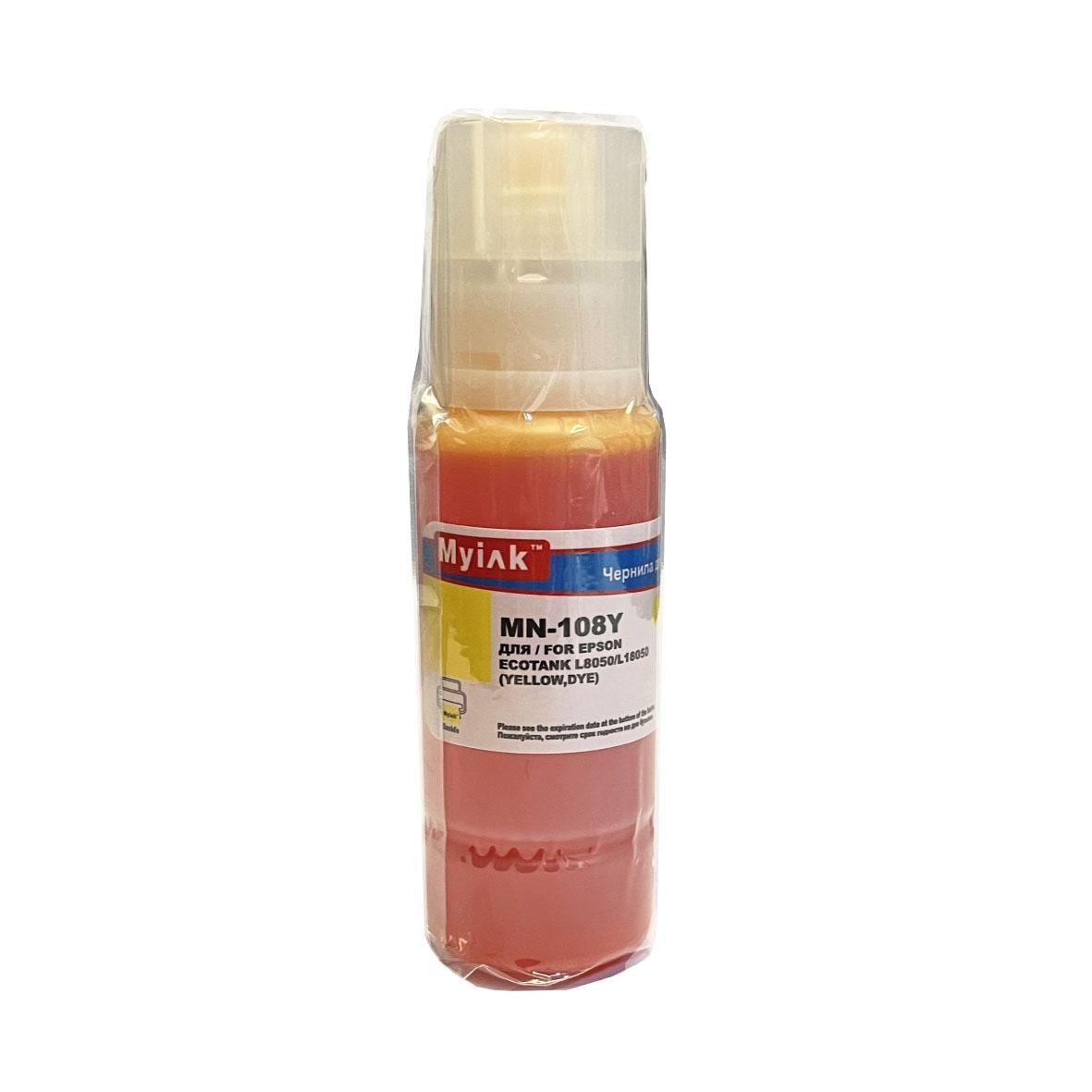Чернила для EPSON EcoTank (108) L8050/L18050 (100мл,yellow, Dye) MyInk