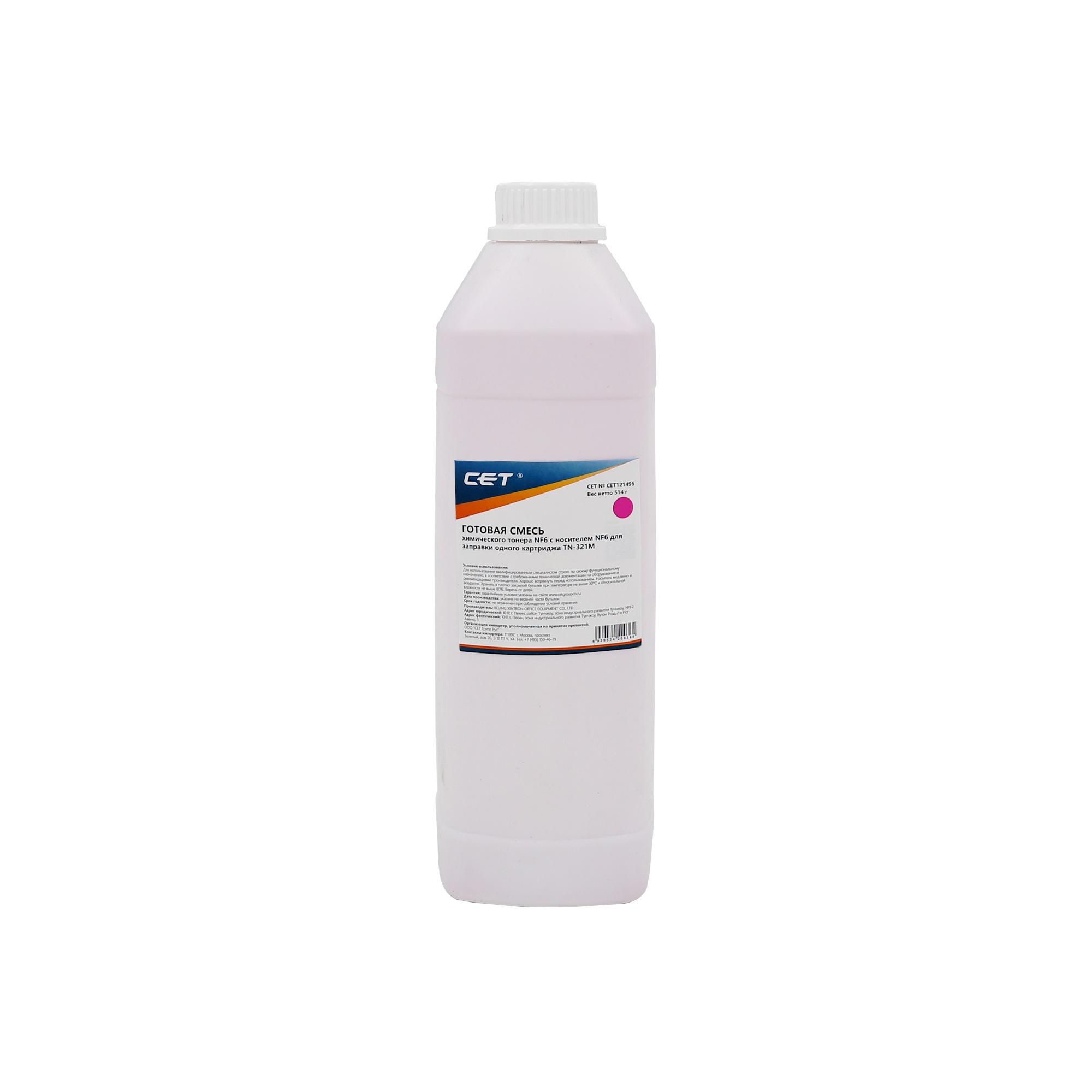 Тонер + носитель для KONICA MINOLTA Bizhub C224/284/364 Magenta (NF6M+NF6D) 514г/бут (TN-321M/TN321M) CET, CET121496