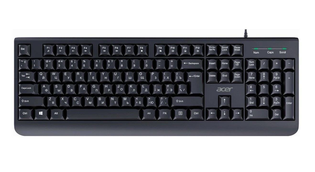 Acer OKW400 black USB Multimedia (ZL.KBDEE.01C) каб.:1.8м Клавиатура проводная 