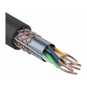 Rexant (01-0344) Кабель витая пара SF/UTP, CAT 5e, PE, 4PR, 24AWG, OUTDOOR, SOLID, черный, 305м