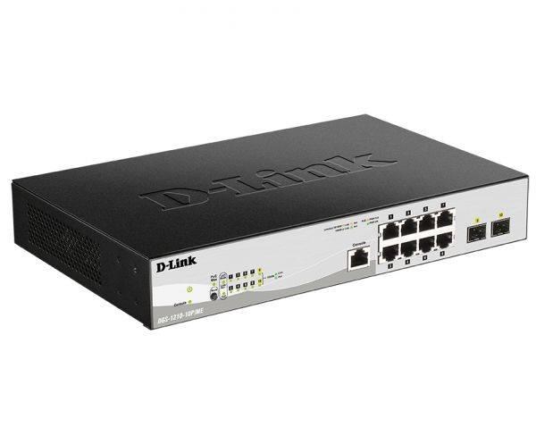 D-Link DGS-1210-10P/ME/B1A Управляемый L2 коммутатор с 8 портами 10/100/1000Base-T и 2 портами 1000Base-X SFP
