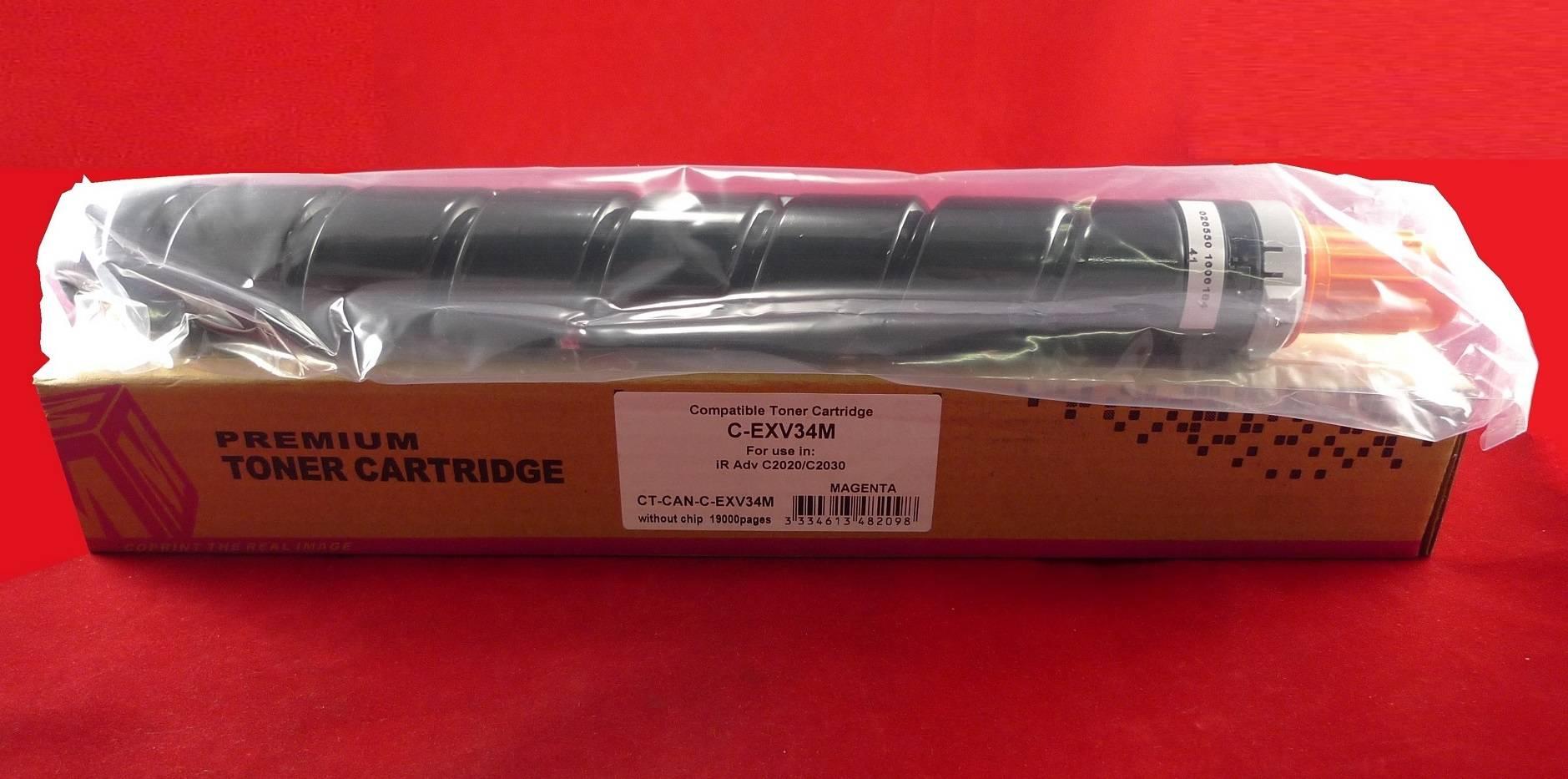 Тонер-картридж Canon iR Adv C2020/C2030 C-EXV34/GPR-36/NPG-52 magenta (туба 260г) ELP Imaging®, C-EXV34/GPR-36M