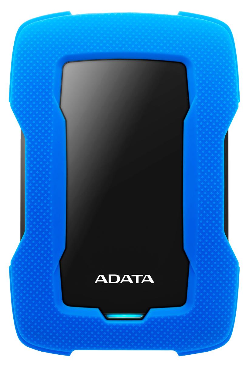 Внешний жесткий диск/ Portable HDD 2TB ADATA HD330 (Blue), Silicone, USB 3.2 Gen1, 133x89x16mm, 190g /3 года/, AHD330-2TU31-CBL