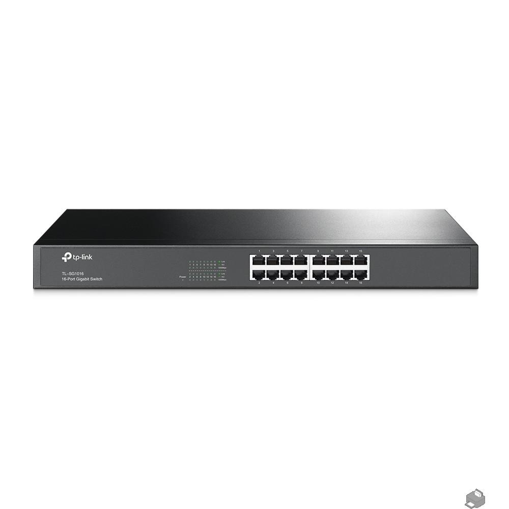 TP-Link TL-SG1016 Коммутатор с 16 гигабитными портами для размещения в стойке