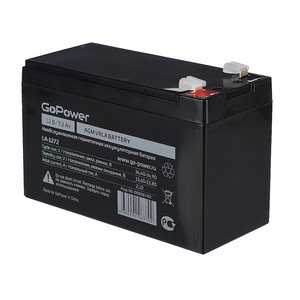 Аккумулятор свинцово-кислотный GoPower LA-1272 12V 7.2Ah клеммы T2/ F2 (1/5), 00-00026182