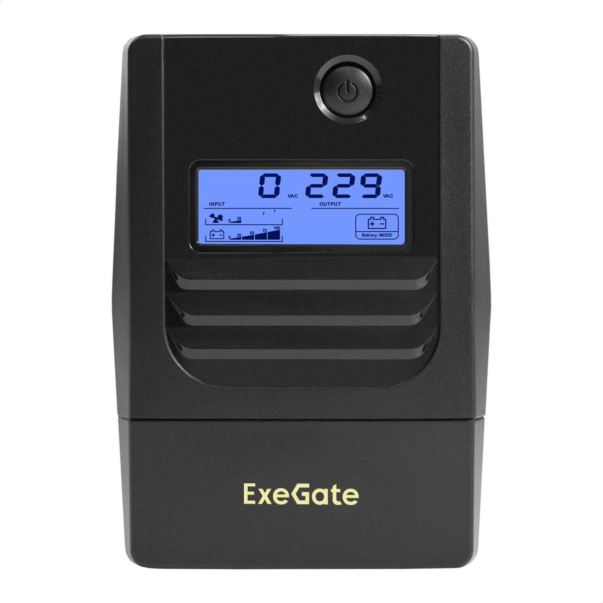Exegate EX299623RUS ИБП ExeGate Smart LB-400.LCD.AVR.4C13 (400VA/240W, LCD, AVR, 4*C13, батарея 12V 4.5Ah, Black)