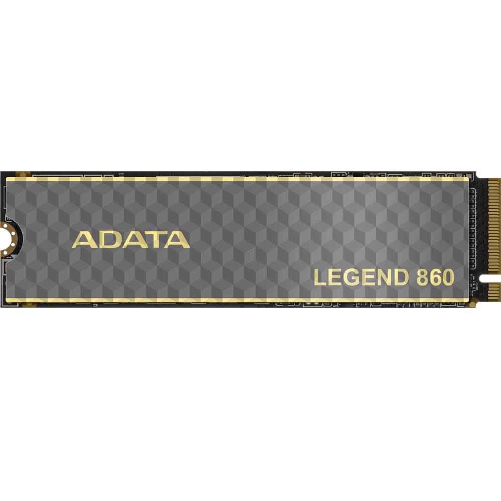 Твердотельный накопитель/ ADATA SSD LEGEND 860, 2000GB, M.2(22x80mm), NVMe 1.4, PCIe Gen 4x4, 3D NAND, R/W 6000/5000MB/s, IOPs н.д./н.д., TBW 640, DWPD 0.2 (5 лет), SLEG-860-2000GCS