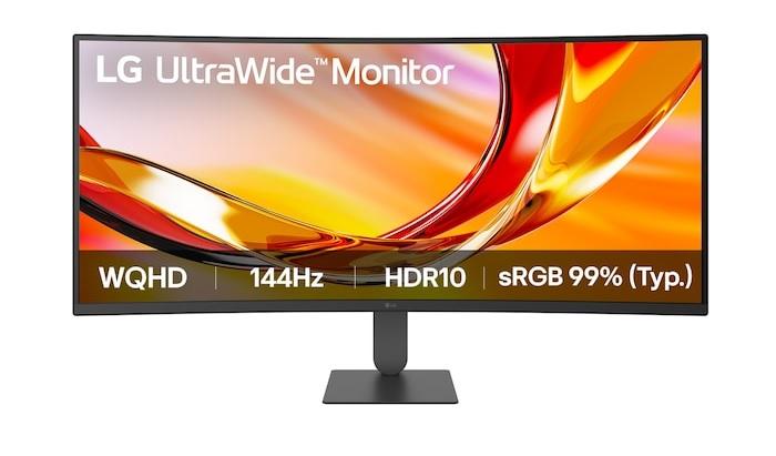 МОНИТОР 34" LG 34U620B-B Black (VA, изогнутый, 3440x1440, 144Hz, 5 ms, 178°/178°, 300 cd/m, 3000:1, +2хHDMI 2.0), 34U620B-B.ARUZ