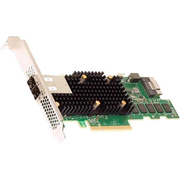 Контроллер Broadcom RAID Controller 9580-8I8E, PCIe 4.0 x8 LP, Tri-Mode SAS/SATA/NVMe, RAID 0,1,5,6,10,50,60, 16port (1*int SFF8654 + 2*ext SFF8644), 8GB Cache, SAS3916, RTL, 05-50076-00