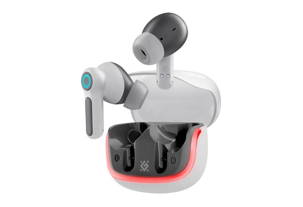 Defender Беспроводная гарнитура CyberDots 290 белый, игровые TWS, Bluetooth., 63290