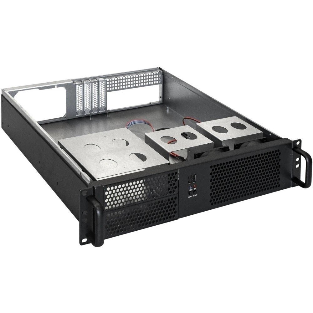 Exegate EX264269RUS Серверный корпус Exegate Pro 2U390-04 <RM 19",  высота 2U, глубина 390, без БП, USB>