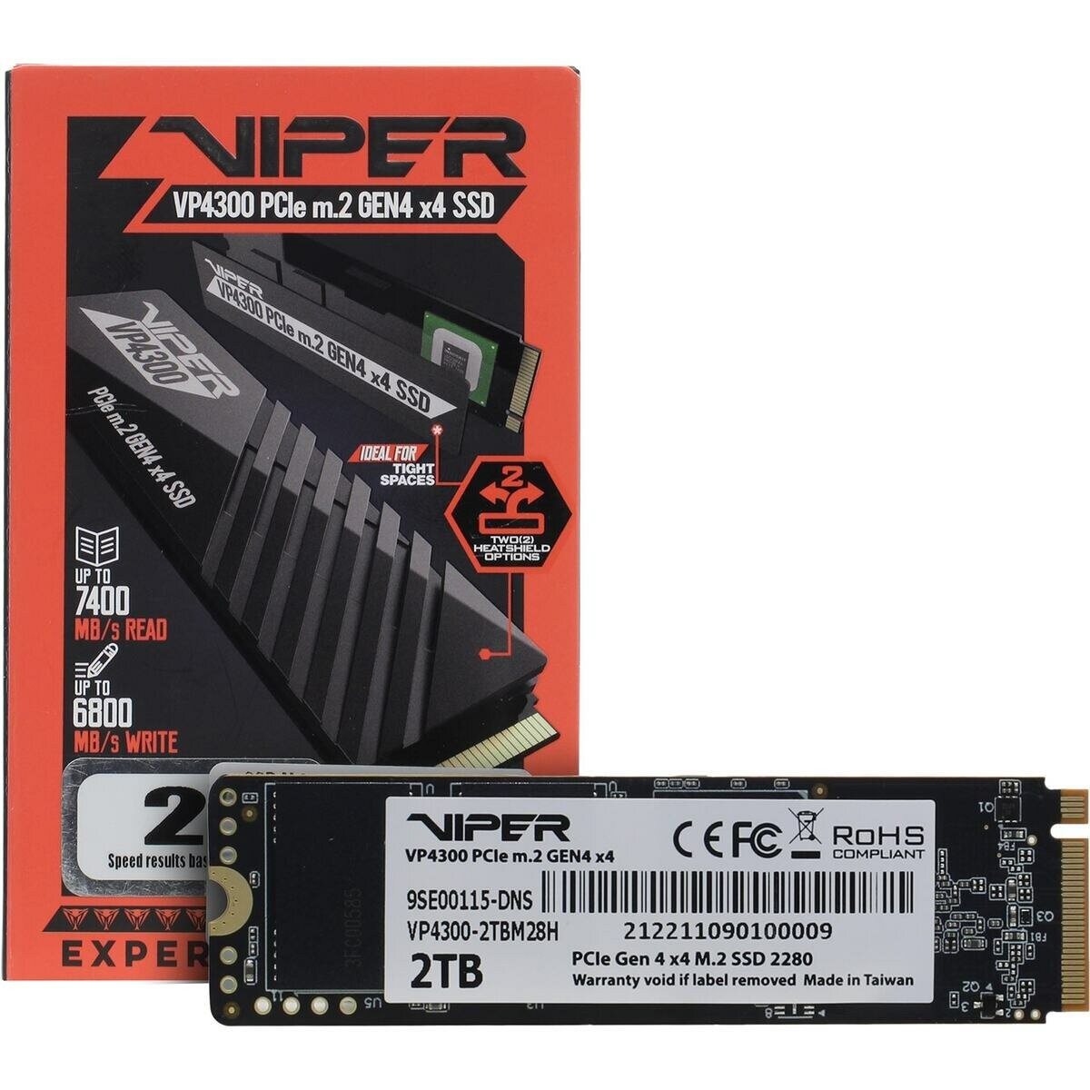 Накопитель SSD M.2 2280 2TB PCIE GEN4 VIPER VP4300L2TBM28H PATRIOT