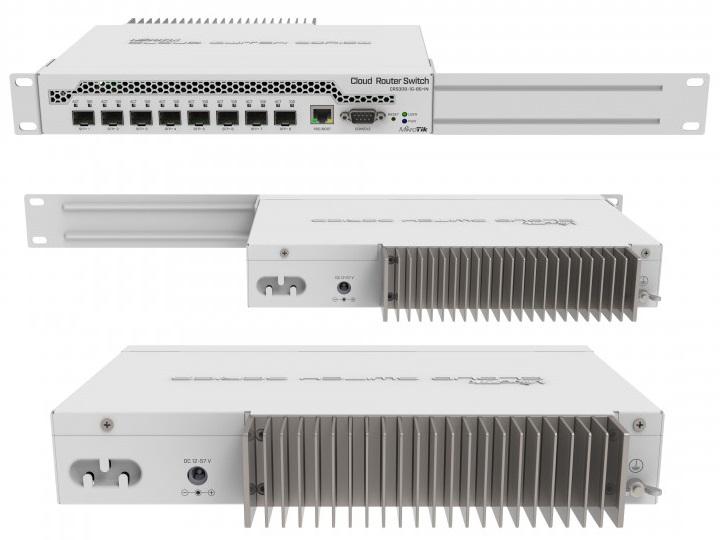 Коммутатор/ CRS309-1G-8S+IN Cloud Router Switch, desktop switch with one Gigabit Ethernet port and eight SFP+ 10Gbps ports