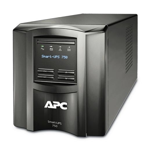 Источник бесперебойного питания APC Smart-UPS 750VA/500W, Line-Interactive, LCD, Out: 220-240V 6xC13, SmartSlot, USB, HS User Replaceable Bat, Black, 1 year warranty (замена SMT750I), SMT750IC