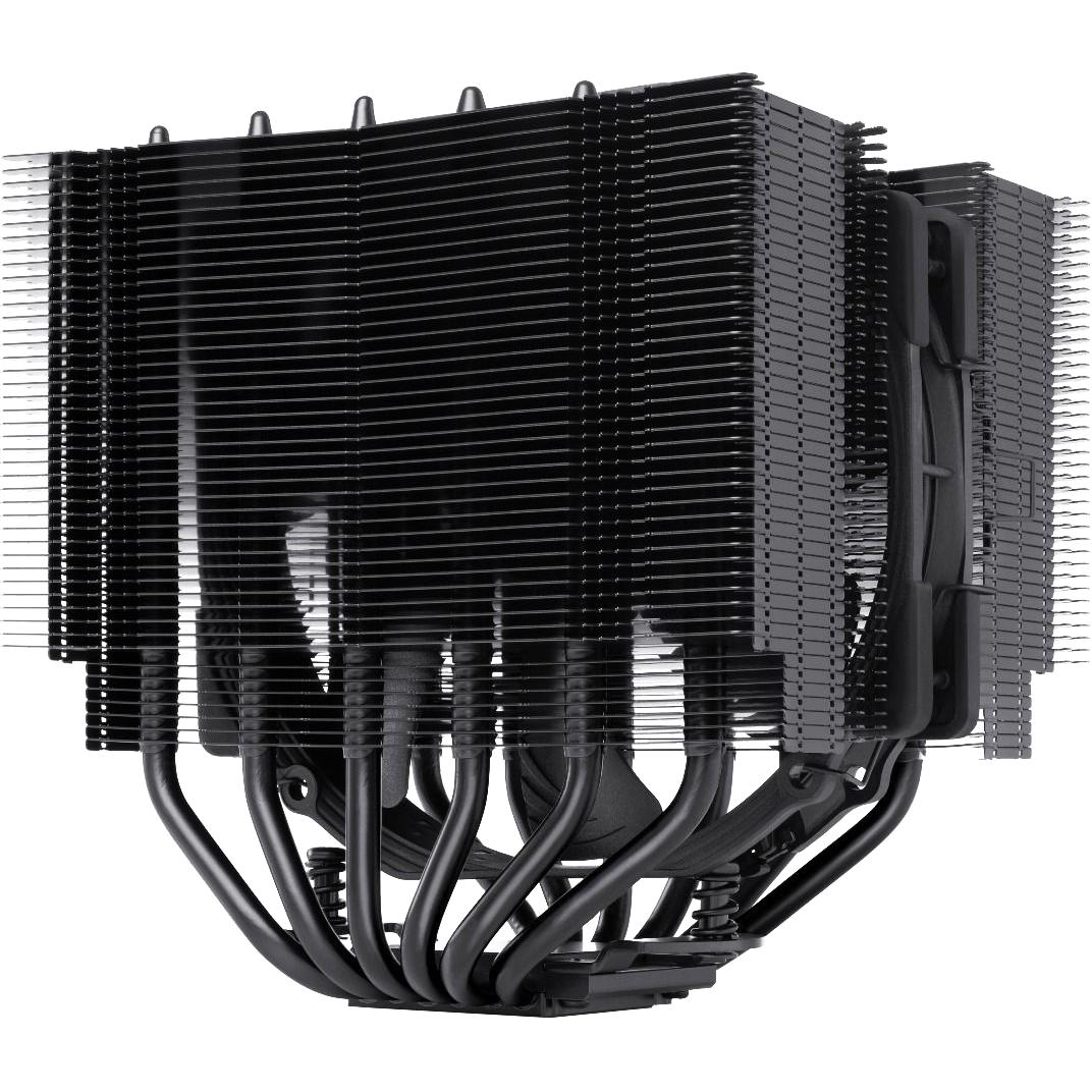 Кулер для процессора/ CPU Cooler Noctua NH-D15S chromax.black (167W, 4-pin PWM, 160mm, Al/Cu, 6x6mm, 1x150x140x25mm, 82.5CFM, 24.6dBA, 1500RPM, S: 1851/1700/1200/115X, AM5/AM4, Black)