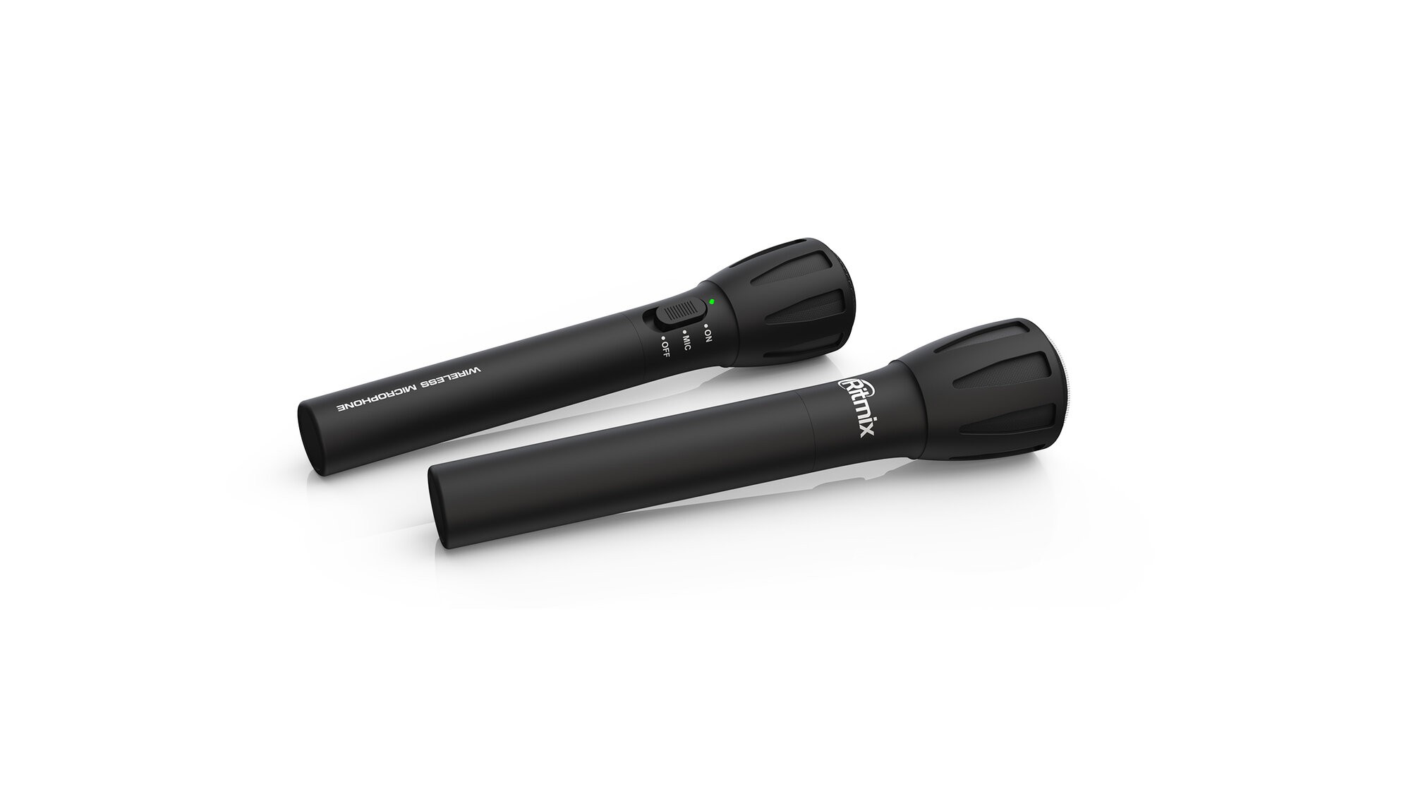 RITMIX RWM-302 black {Част. хар-ка: 50 Гц-15 кГц, сопрот.: 600 Ом, чувств.: -72 дБ,пит. микрофона: 1,5 В, пит. приемника: 1,5 В}