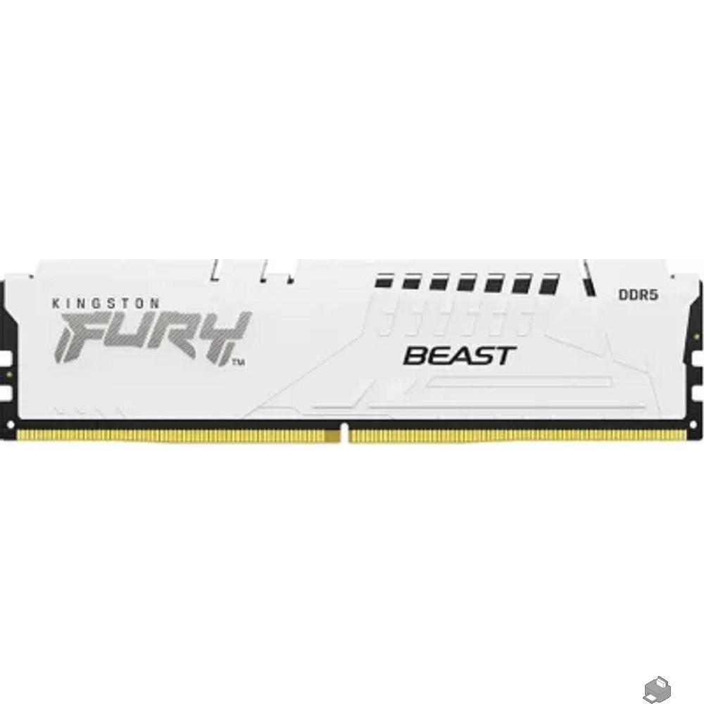 Kingston DDR5 DIMM 32GB 6000MHz KF560C36BWE-32 Fury Beast White Expo RTL Gaming PC5-48000 CL36 288-pin 1.35В dual rank с радиатором Ret