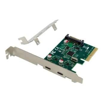 ORIENT AM-U3142PE-2С, Контроллер PCI-Ex4 v3.0, USB 3.2 Gen2, скорость до 10 Гбит/с, 2-port ext Type-C, ASM3142 chipset, разъем доп.питания, в комплекте LP планка крепления (31274), AM-U3142PE-2C