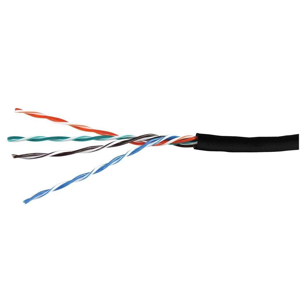 Кабель витая пара Bion BCL-U5460-381 U/UTP, кат.5e, 4x2x0,46 мм AWG 25, медь, одножильный, PE, для внешней прокладки, 305м,черный