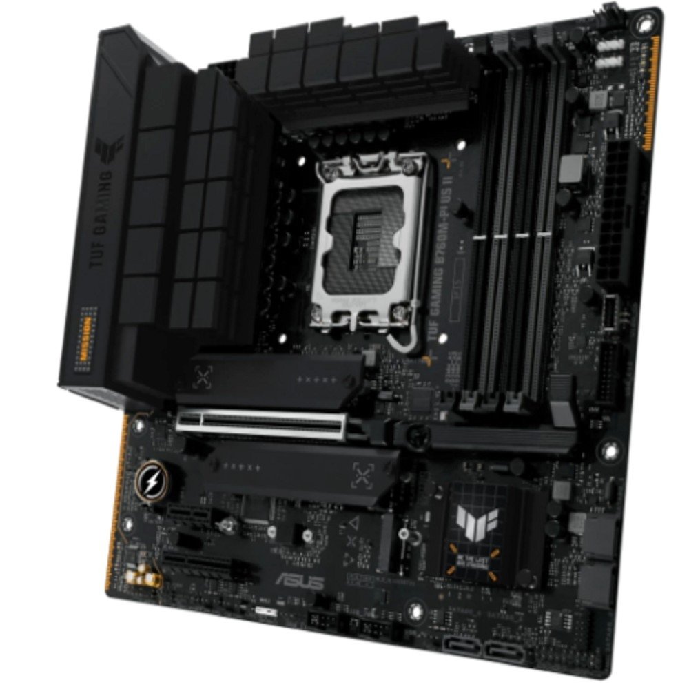 ASUS TUF GAMING B760M-PLUS II (Socket 1700, mATX, 4xDDR5(192GB), DP/HDMI, 1xPCIe 5.0x16/1xPCIe 4.0x4, 1xPCIe 3.0, 1xLAN (2.5GbE), 4xSATA 6Gb/s, 3xM.2, 1xType-C, 3xUSB 3.2, 4xUSB) , 90MB1HD0-M0EAY0