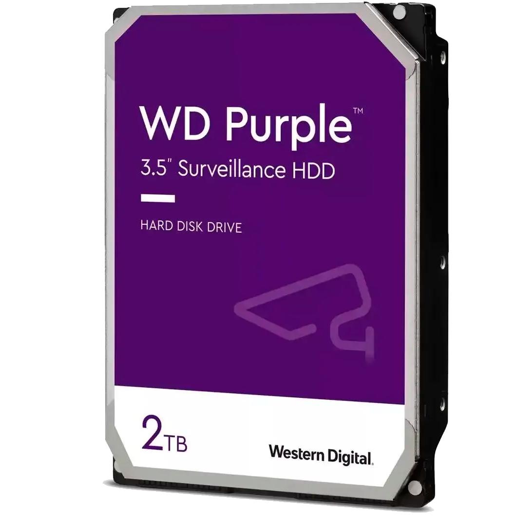 Жесткий диск/ HDD WD SATA3 2TB Purple Video 5400 RPM 64Mb 1 year warranty, WD23PURZ