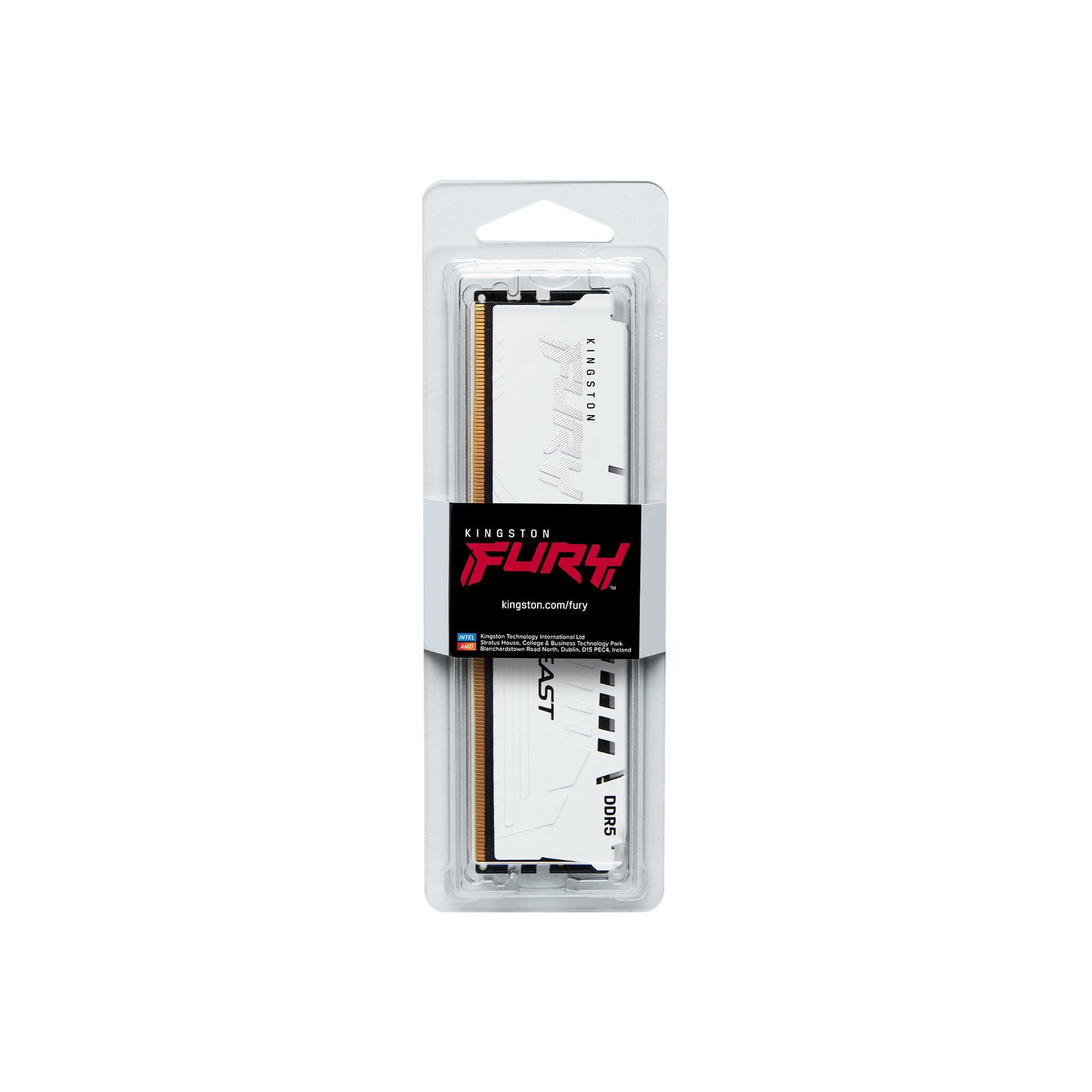 Память оперативная/ Kingston 16GB 6000MT/s DDR5 CL36 DIMM FURY Beast White EXPO, KF560C36BWE2-16