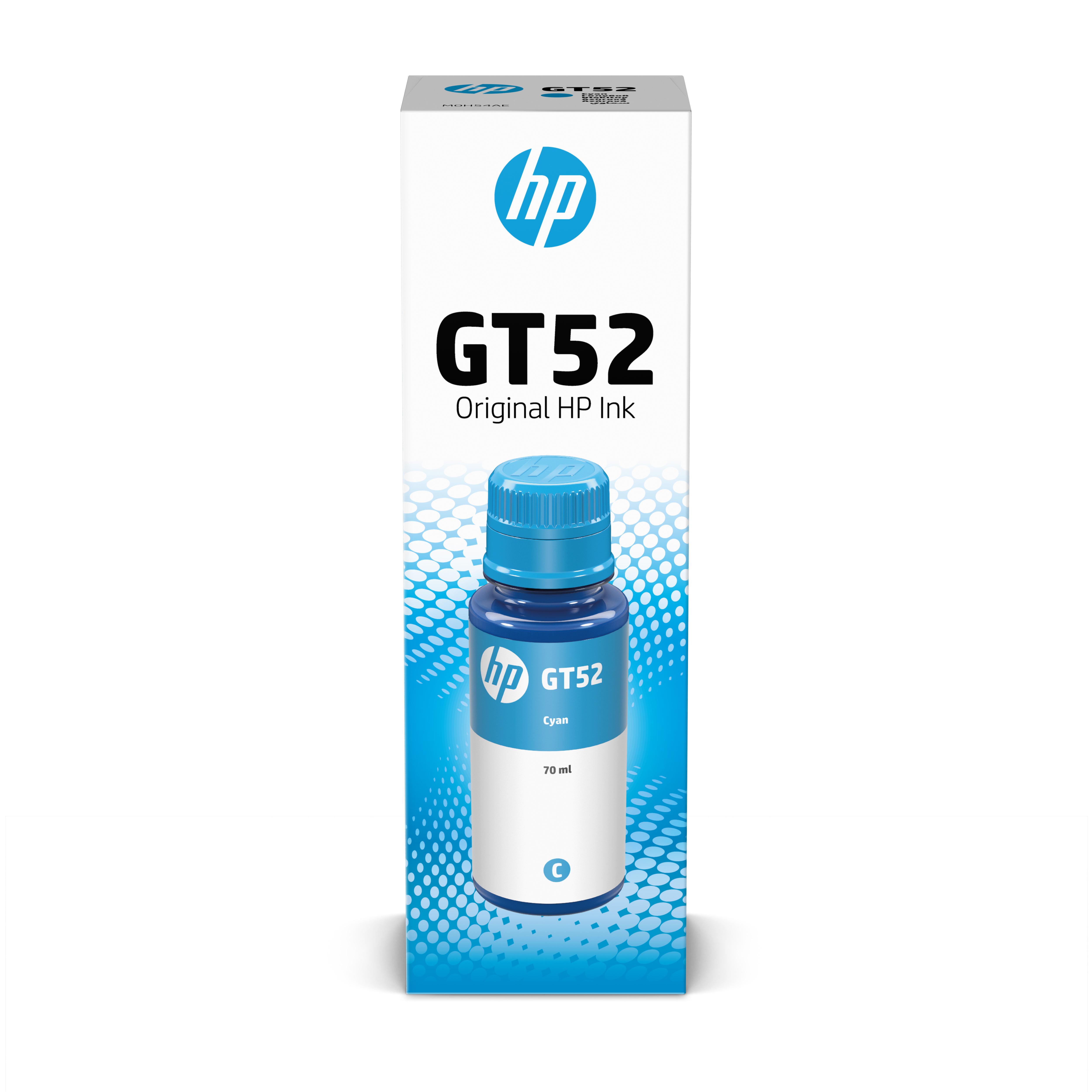 Чернила GT52 для HP DJ GT, 8000стр/70мл (O) голубые M0H54AE