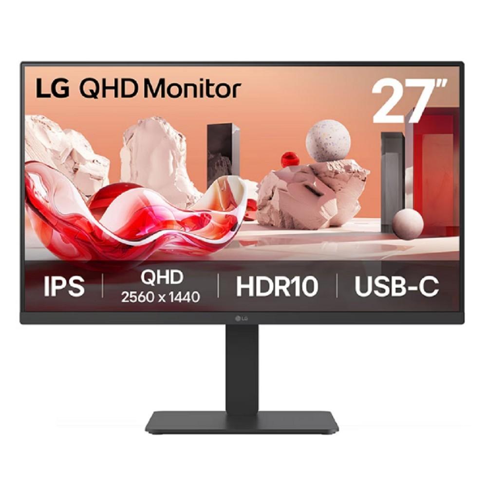 LCD LG 27" 27BA65QB-B {IPS 2560x1440 100Hz 5ms 350cd 1000:1 DisplayPort1.4 2xHDMI2.0 4xUSB3.0 USB-C(65W PD) Speakers HAS VESA}, 27BA65QB-B.ARUZ