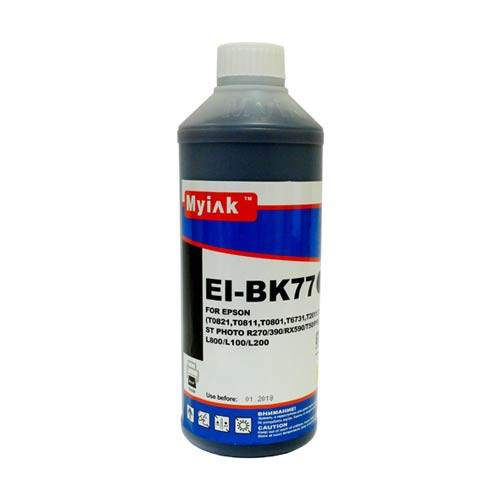 Чернила для EPSON (T0811/T0821/T0801) St Photo T10/T50/P50/R200/R270/R290/RX590 (1л,black Dye ) EI-BK77 Gloria™ MyInk