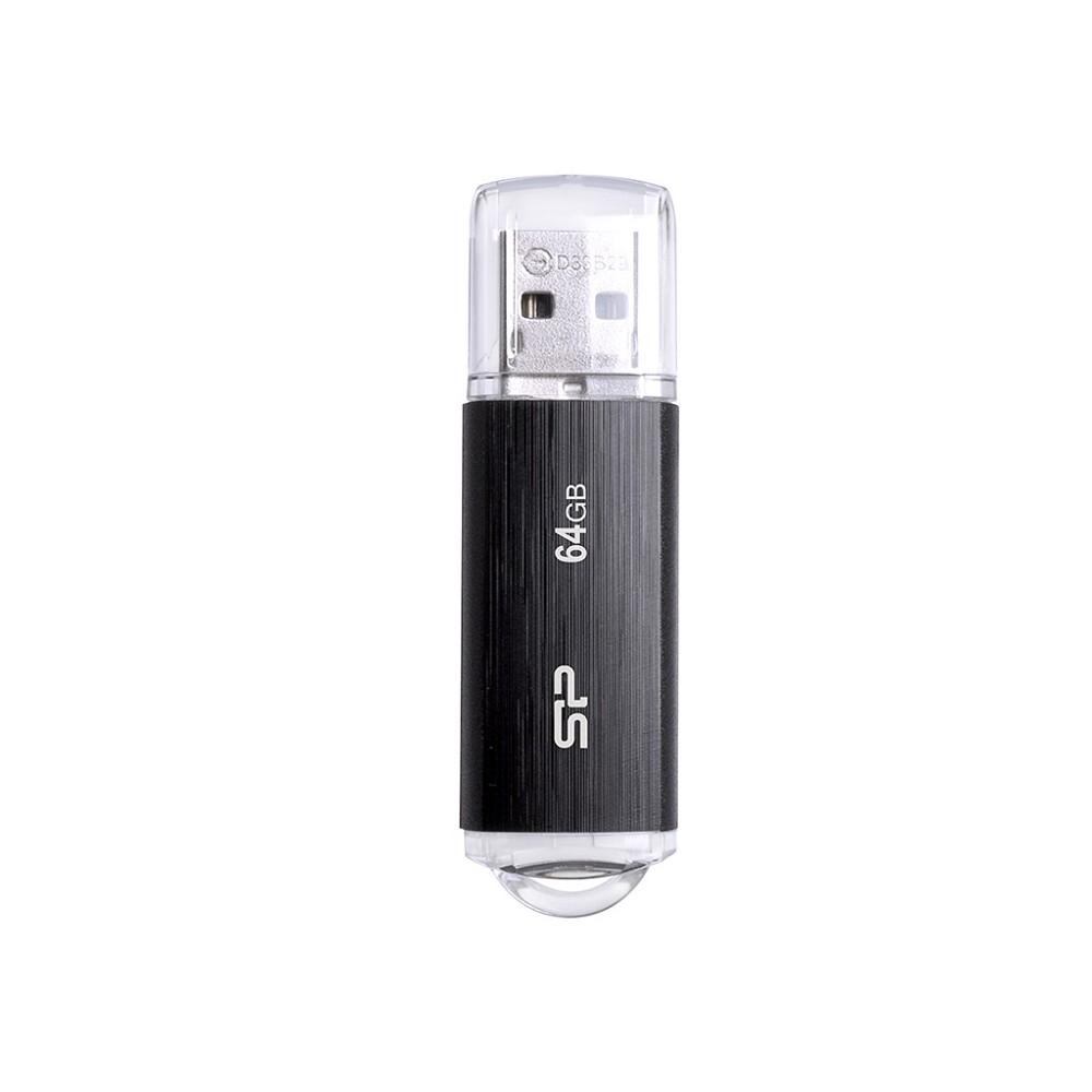 Silicon Power USB Drive 64Gb Ultima U02, USB 2.0, Черный SP064GBUF2U02V1K