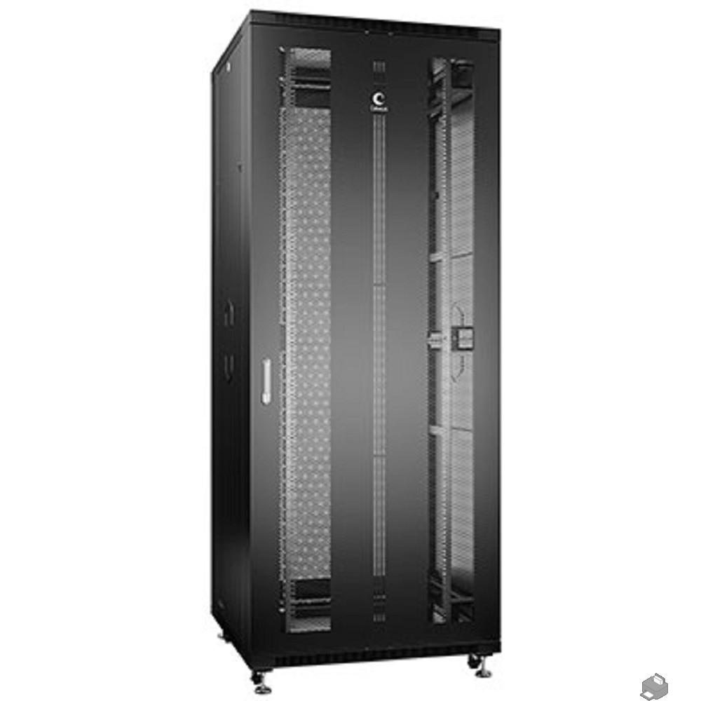 Cabeus ND-05C-42U80/80-BK Шкаф монтажный телекоммуникационный 19" напольный для распределительного и серверного оборудования 42U 800x800x2055mm (ШхГхВ) передняя и задняя перфорированные двери, ручка с