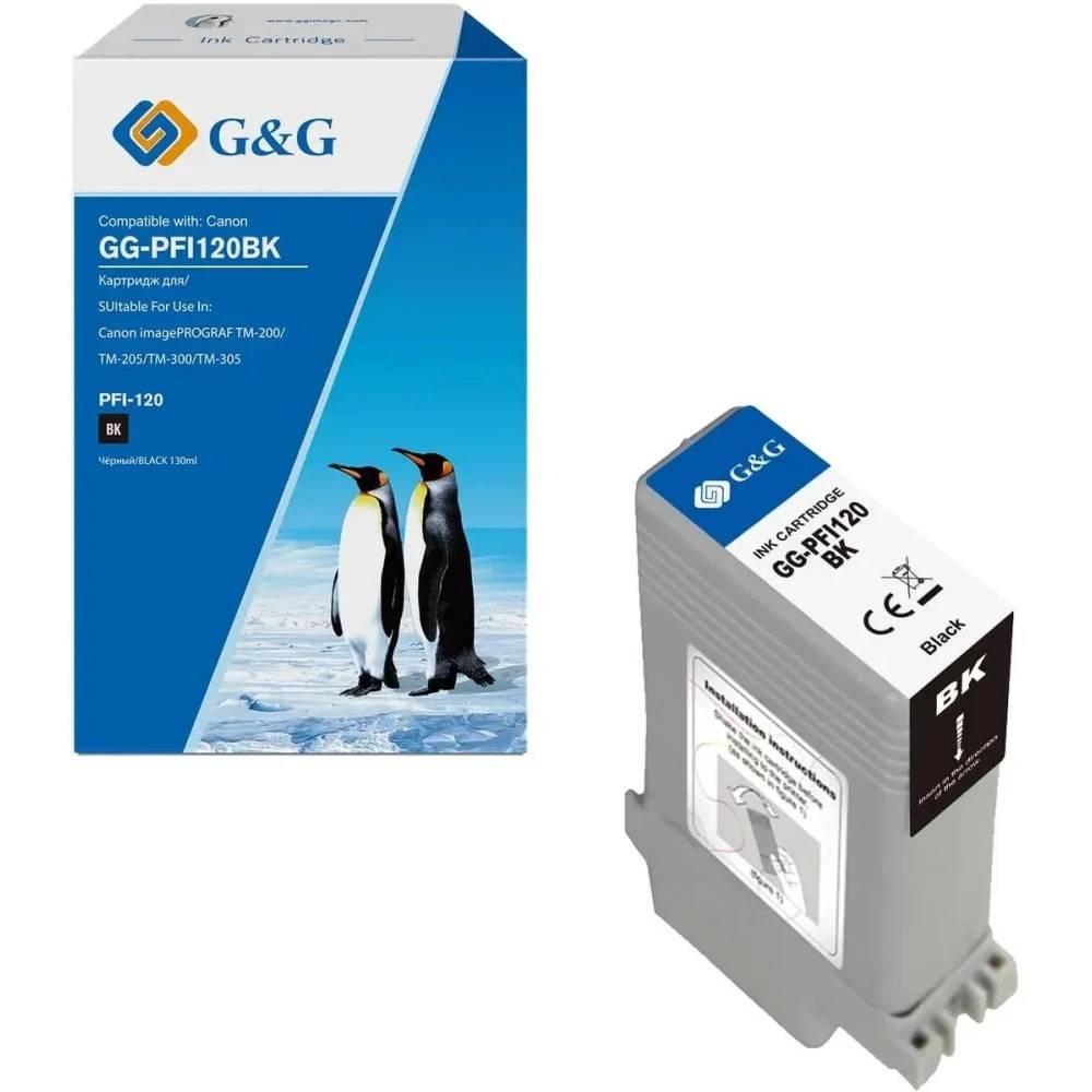 Картридж струйный G&G, аналог Canon 2885C001 черный 130ml, GG-PFI120BK