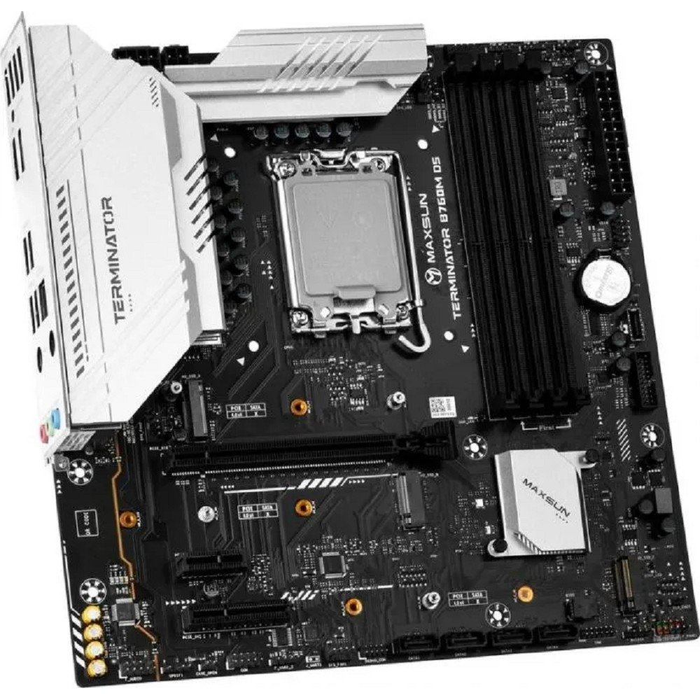 MAXSUN MS-Terminator B760M D5 (Socket 1700, mATX, 4*DDR5, DP/HDMI, 4*SATA3, 3*M.2, 1xPCI-E x16 /1xPCI-E x4, 6*USB 2.0,  2*USB 3.2 Gen1, LAN 1*2.5G, RTL)