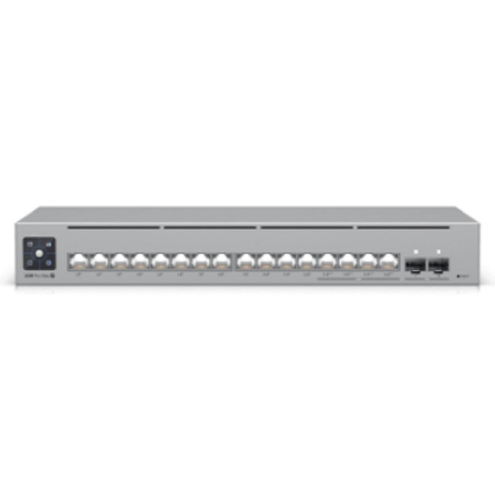 UBIQUITI USW-Pro-Max-16-PoE PoE-коммутатор в стойку, UniFi Switch, 4х 2.5G RJ45, 12х 1G RJ45, 2х 10G SFP+, раздача 180 Вт