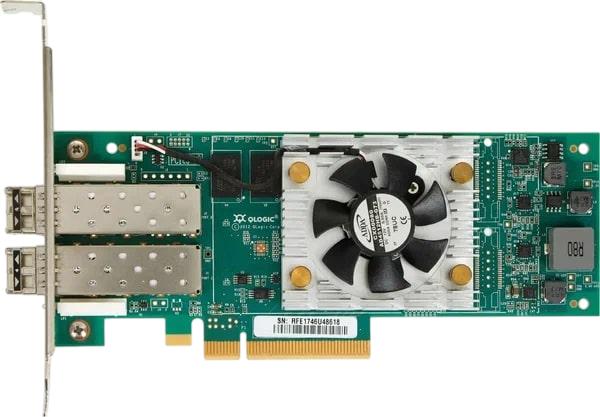 Qlogic QLE2672-CK PCIe 3.0, x8, 2-ports, 16GFC, SR-Optic, трансиверы установлены, LP+FH brackets, OEM