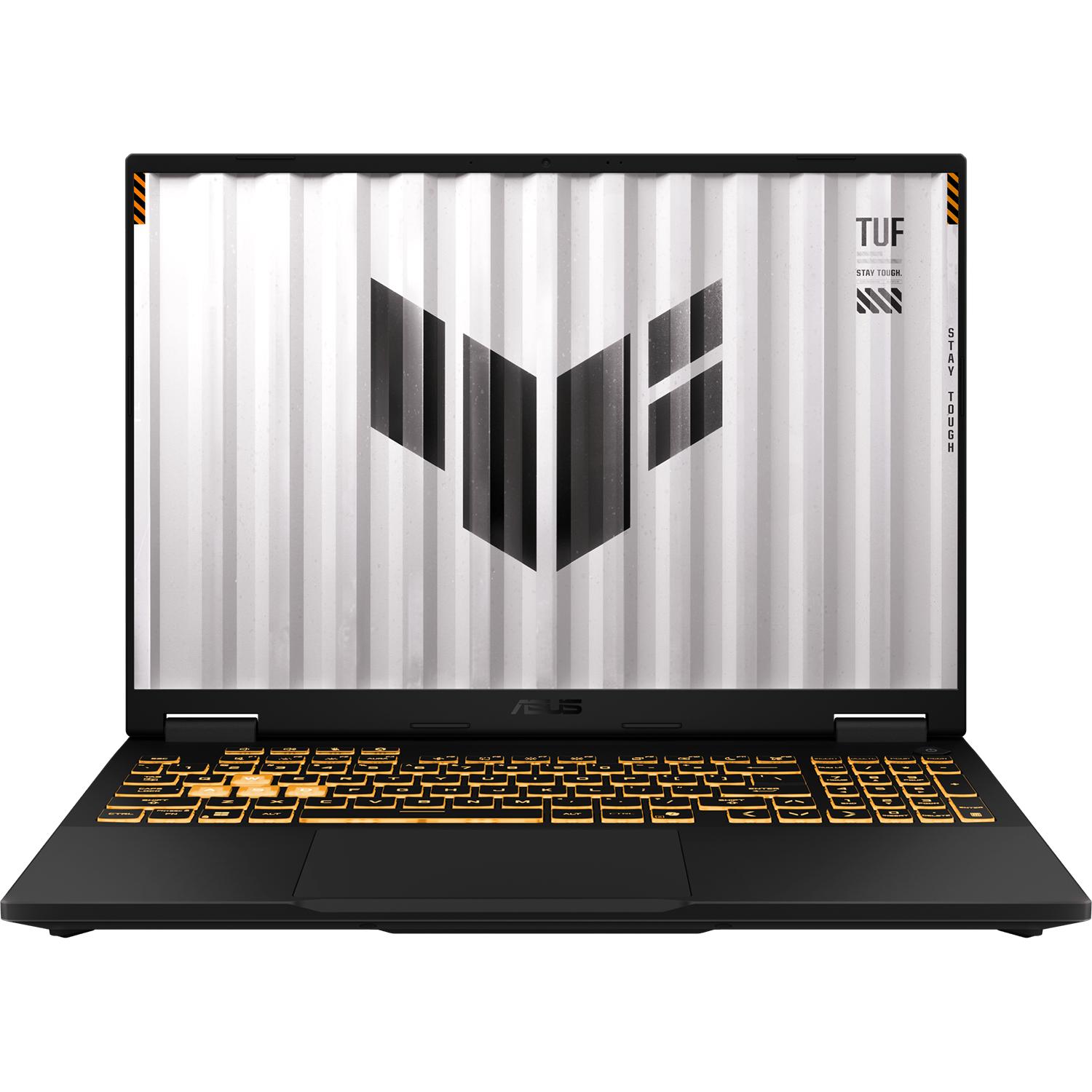 Ноутбук/ ASUS TUF F16 FX608JMI-TU254 16"(1920x1200 (матовый, 144Hz) IPS)/Intel Core i5 14450HX (2.4Ghz)/16384Mb/512PCISSDGb/noDVD/Ext:nVidia GeForce RTX 5060(8192Mb)/Cam/BT/WiFi/70WHr/war 1y/2.2kg/Jaeger Gray/DOS, 90NR0NB1-M00DM0