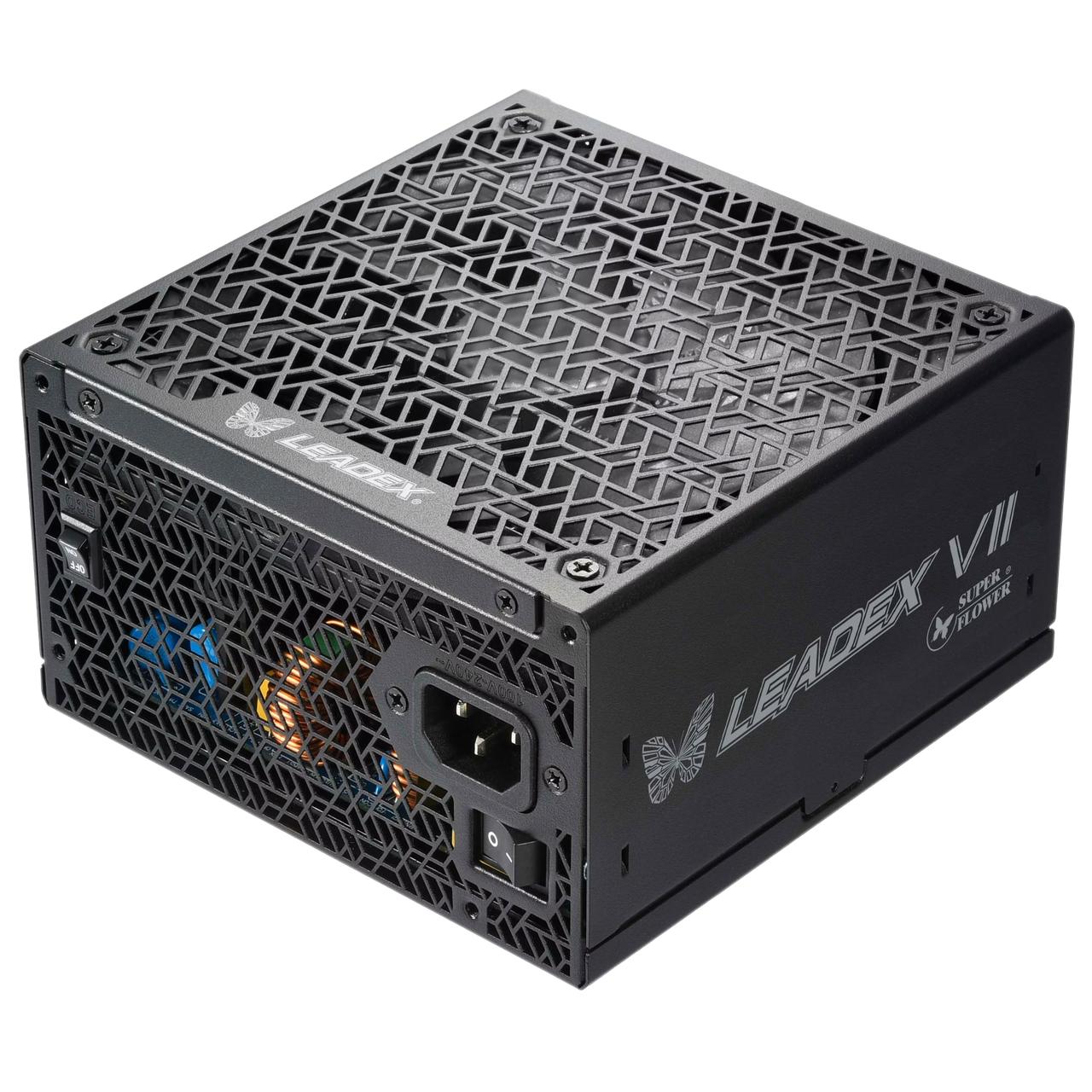 блок питания 1300 Ватт/ Power Supply Super Flower Leadex VII, 1300W, ATX 3.0, 140mm, 12xSATA, 4xPCI-E(6+2), 1x12VHPWR(12+4), APFC, 80+ Gold, Full Modular, SF-1300F14XG