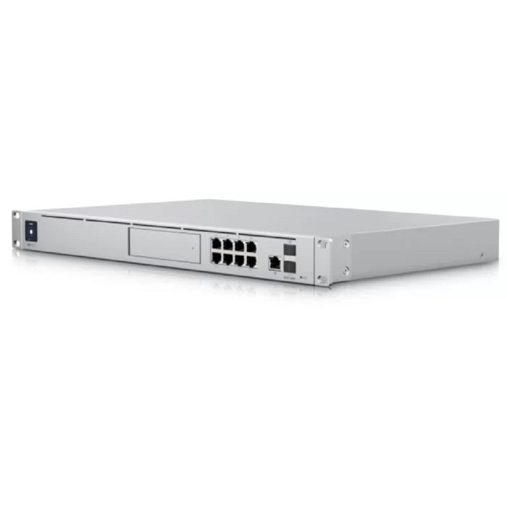UBIQUITI UDM-SE Маршрутизатор, 1*10G SFP+, 8*GbE RJ45 LAN ports(2) PoE+,(6) PoE, 1*10G SFP+,1*2.5 GbE RJ45 WAN ports, 1*3.5" NVR HDD Слот