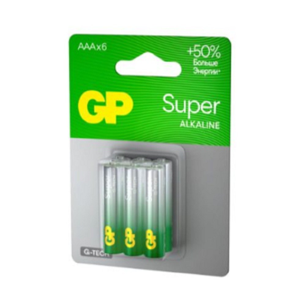 GP 24AA21-2CRSBC6 36/720 Super Alkaline G-Tech (6 шт. в уп-ке), 4891199227639