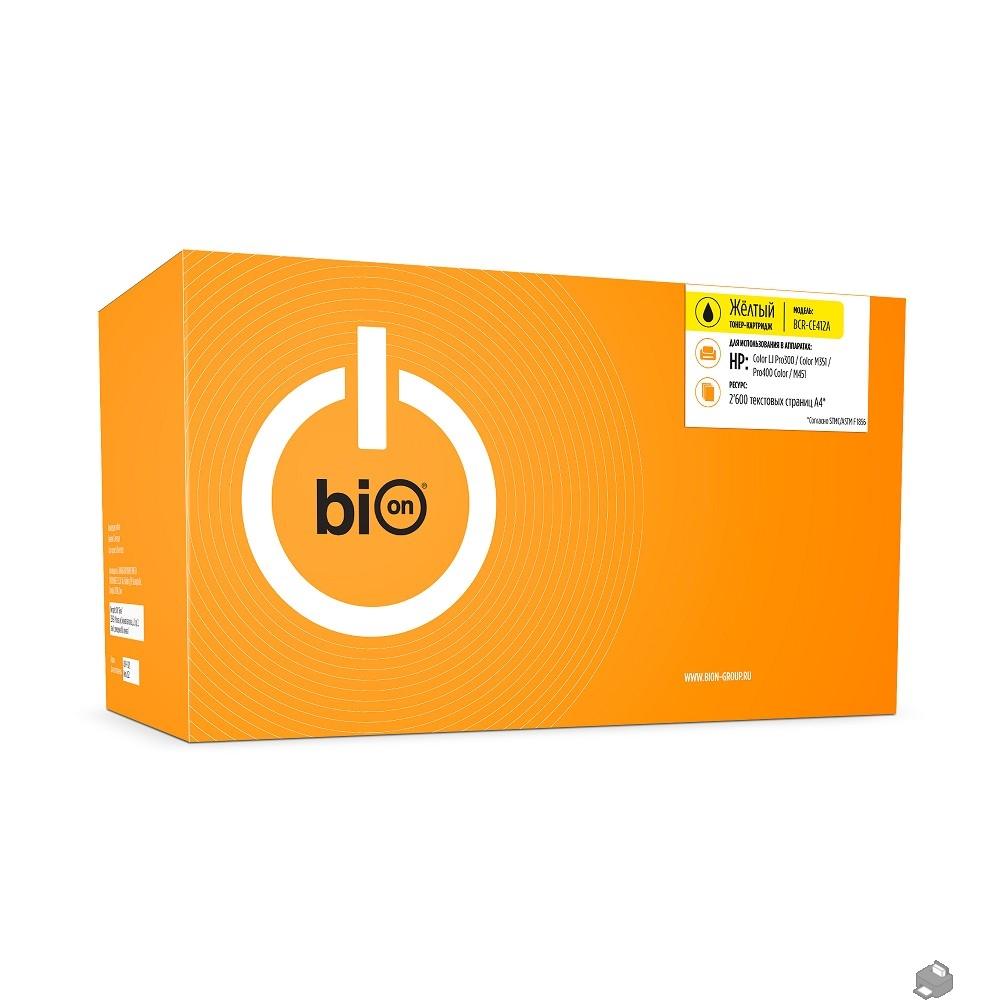 Bion BCR-CE412A Картридж для HP{LaserJet Pro M351/M375/M451/M475 }(2600  стр.), Желтый, с чипом