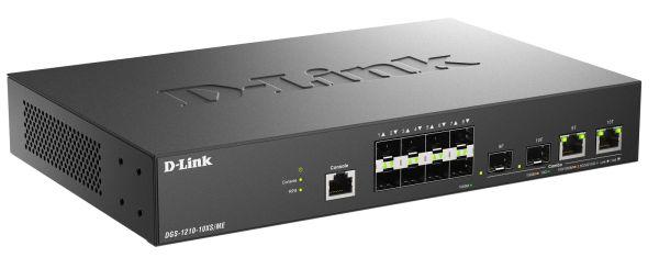 D-Link DGS-1210-10XS/ME/C1A Управляемый L2 коммутатор с 8 портами 1000Base-X SFP и 2 комбо-портами 10GBase-T/SFP+