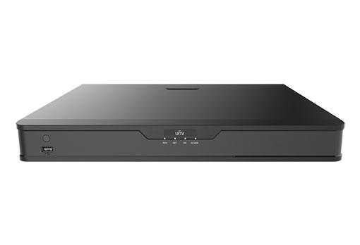  Uniview Видеорегистратор IP 16-ти канальный 4K с 16 PoE портами; Входящий поток на запись до 320Мбит/с; Поддерживаемые форматы сжатия: Ultra 265/H.265/H.264; Запись: разрешение до 4K; HDD: 2 SATA3 до, NVR302-16E2-P16