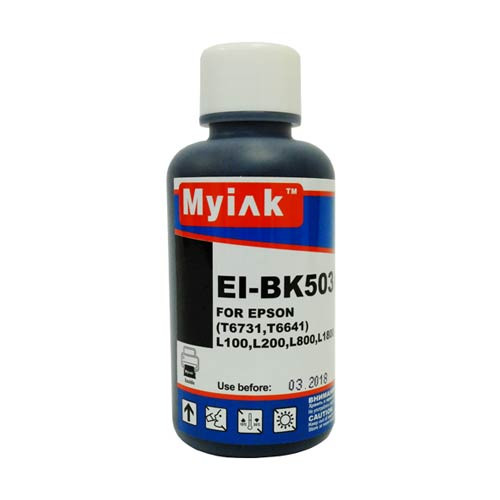 Чернила для EPSON (T6731/T6641) L100/ L200/L800/ L805/ L1800 (100мл, black, Dye) EI-BK503 Gloria™ MyInk
