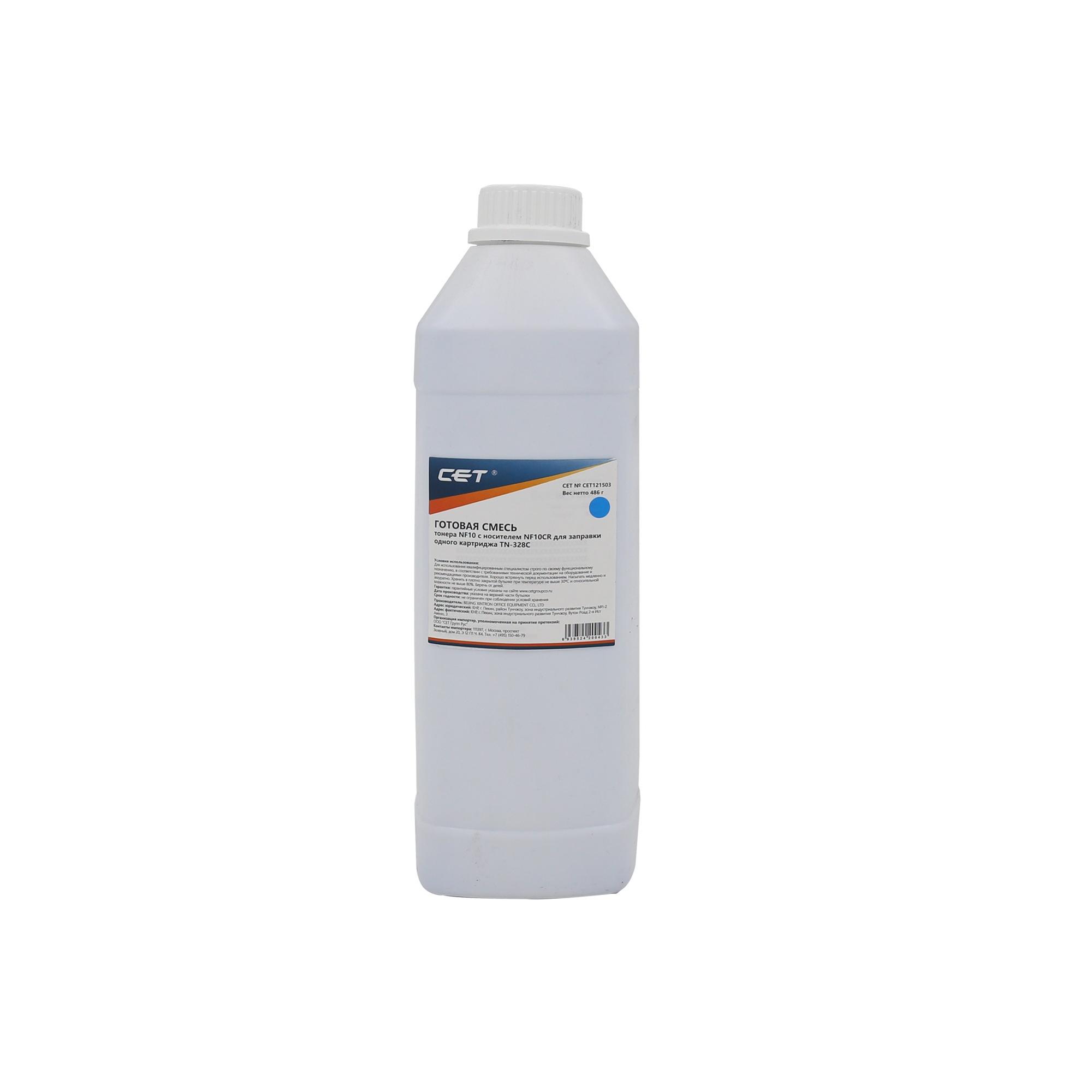 Тонер + носитель для KONICA MINOLTA Bizhub C250i/C300i/C360i Cyan (NF10C+NF10CR)  486г/бут (TN-328C/TN328C) CET, CET121503