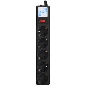 PowerCube Фильтр-удлинитель 5.0м, 5 розеток,10А (SPG5-С5), черный графит