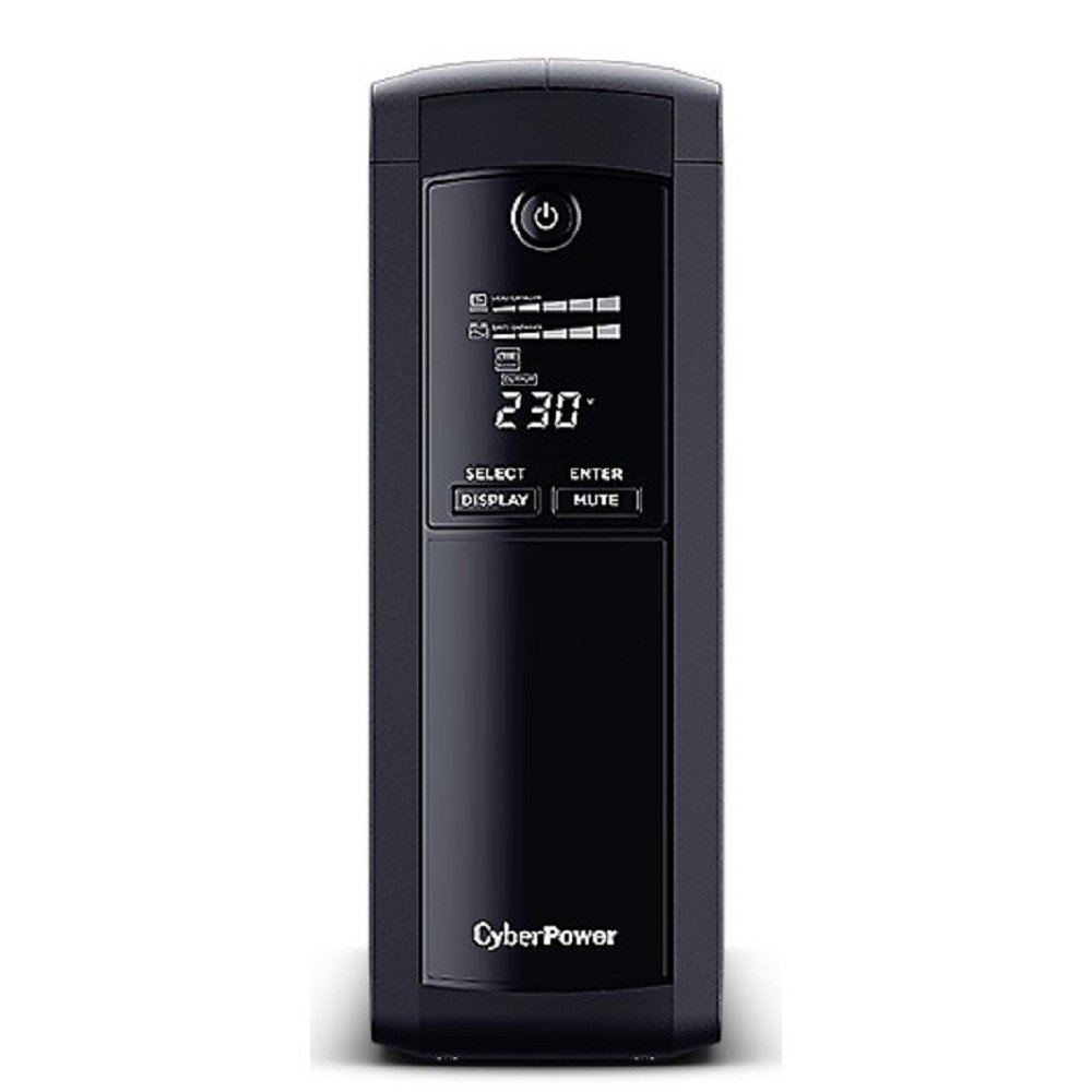 ИБП CyberPower VP1600ELCD {Line-Interactive, Tower, 1600VA/960W USB/RS-232/RJ11/45  (4 + 1 EURO), 12В/9 Ач х 2}