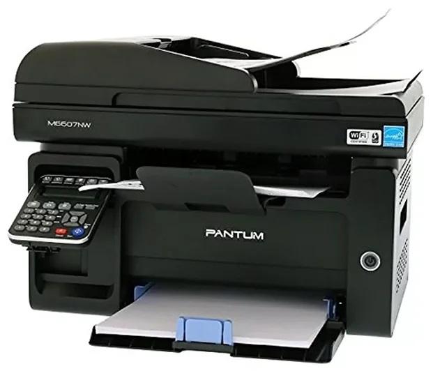 Лазерное многофункциональное устройство Pantum M6607NW, P/C/S/F (with handset), Mono laser, А4, 22 ppm (max 20000 p/mon), 600 MHz, 1200x1200 dpi, 256 MB RAM, ADF35, paper tray 150 pages, USB, LAN, WiFi, start. cartridge 1600 pages