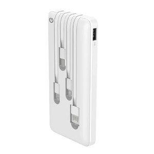 Perfeo Powerbank ABSOLUTE 10000mah In Micro usb,USB /Out USB,Micro usb,Type-C,Lightning, 2.1А/ White (PF_B4879)