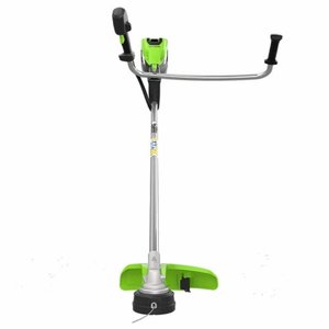Greenworks TB201H Триммер аккумуляторный , 82V, 2,0 кВт, 46 см, c трехлопастным ножом и кусторезом, бесщеточный, без АКБ и ЗУ [2112407]